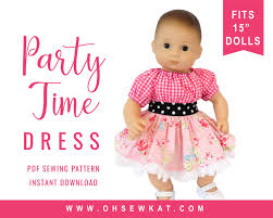 Bitty Baby Doll Clothes Patterns Bitty Baby Doll Clothes Sewing Pattern 15 Inch Baby Party Etsy Baby Sewing Baby Doll Clothes Clothes Sewing Patterns