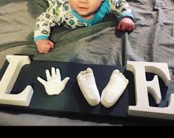 Infant Hand And Foot Casting Love Sign Casting Kit Hand Molding It Cast