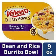 4 Pack Kraft Velveeta Cheesy Bowls Bean Rice Burrito Bowl 9 Oz Tray Walmart Com Burrito Bowl Burritos Velveeta