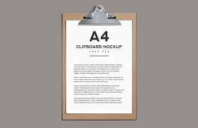 Free A4 Paper Clipboard Mockup Free Mockup Mockup Free Psd Menu Mockup
