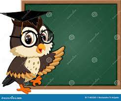 Cute owl teacher stock vector. Illustration of classroom - 71465265