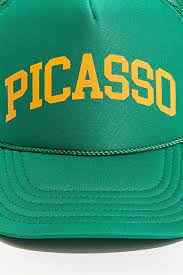 Urban Outfitters Picasso Trucker Hat In Green For Men Lyst