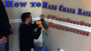When you are done fastening it, apply caulk evenly between the molding and the wall, as well as at the 90 degree joint. Chair Rail Molding Best Way For Professional Installation Youtube