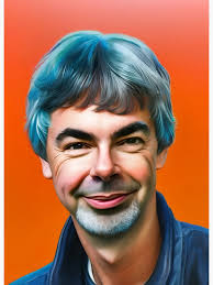 Larry Page, Google, portrait Art Board Print