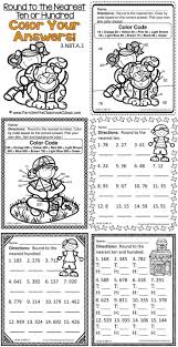 Rounding To The Nearest Ten Or Hundred Color Your Answers Printables 3rd Grade Math Third Grade Math Go Math
