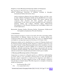 Pdf Stupid As A Coin Meaning And Rhyming Similes In Vietnamese Nga Nguyen Academia Edu
