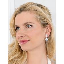 Mariell Cubic Zirconia Crystal Teardrop Dangle Bridal and Wedding Earrings,  CZ Jewelry for Brides, Bridesmaids, Homecoming, Prom and Dressy Everyday  Wear