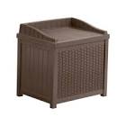 2.9 cu. ft. Resin Wicker Deck Box with Seat in Brown SSW1200 Suncast