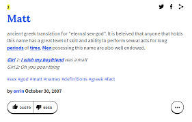 Didn T Know Matt Had An Entry About Himself On Urban Dictionary Twobestfriendsplay