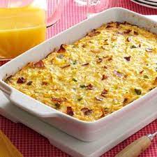 Cheesy Hash Brown Egg Casserole With Bacon Recipe Brunch Casserole Recipes Breakfast Recipes Casserole Recipes