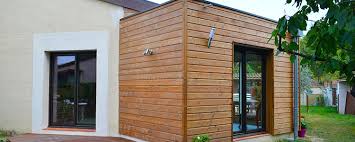 Maison ossature bois prix au m2. Extension En Ossature Bois A Toit Plat Avec Camif Habitat