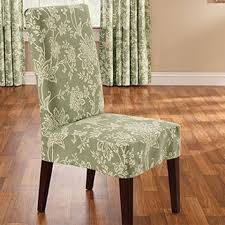 Easy care machine wash and dry. Surefit Verona Short Dining Chair Slipcover In Sage Beyond The Rack Dining Room Chair Covers Dining Chair Covers Slipcovers For Chairs