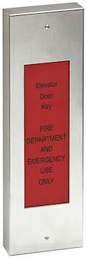 When poling down, the hoistway door above the one to be poled open must be opened to gain access to the hoistway. Hoistway Access Key Box And Parts