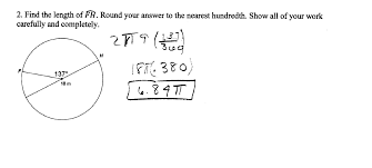 Arc Length Students Are Asked To Find The Lengths Of Arcs In Two Different Circles