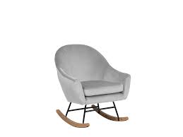 Sustainability & environment renewable material (wood)… contemporary floor lamps. Velvet Rocking Chair Light Grey Oxie Beliani De