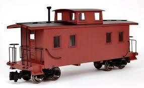 Bachmann 93570 Unlettered Oxide Red 8 Wheel Caboose G Scale Trains Train Toy Soldiers Model Trains