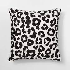 Black And White Cheetah Print Leopard Print Throw Square Pillow Black Cream Threshold In 2020 Leopard Print Pillows Black Throw Pillows Square Throw Pillow