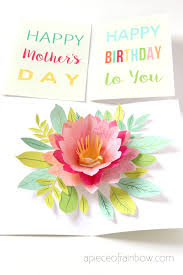 Or make these as gorgeos pop up birthday cards for a fashionista! Make A Birthday Card With Pop Up Watercolor Flower Free Designs A Piece Of Rainbow