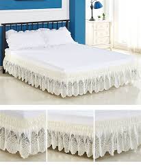 Ships free orders over $39. 37cm Height Elastic Bed Skirt Princess Lace Dust Ruffle Twin Full Queen King Bed Skirts Bedding