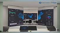 Esdlumen creative movable LED video wall appears in the showroom