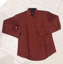 Ini adalah warna tanah kita, pertumbuhan. Kemeja Warna Teracotta Coklat Bata Fesyen Pria Pakaian Atasan Di Carousell