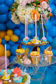 Baby Shark Cupcake Cake 1st Birthday Under The Sea Cake Pops Cupcakes From A Baby Shark Birthday Party On Kara S Party Ideas Karaspartyideas Com Shark Birthday Party Shark Birthday Baby Shark