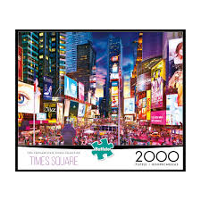 2000 puzzle pieces, bonus puzzle poster. Buffalo Games Puzzles Times Square Jigsaw Puzzle 2000 Pcs