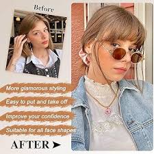 Amazon.com : Pink Seven Bangs Hair Clip in Bangs Fringe with Temples  Hairpieces for Women Human Hair Bangs Extension for Daily Wear(Dark Blonde)  : Beauty & Personal Care