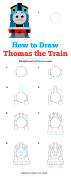 How To Draw Thomas The Train Really Easy Drawing Tutorial Train Drawing Thomas The Train Drawing Lessons For Kids