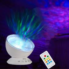 7 Colors Led Projector Night Light Nightlight Sleep Mini Music Aurora Starry Sky Ocean Wave Remote Control Baby Lamp Kids Gift Led Night Lights Aliexpress
