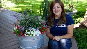 How to plant flowers in a sideways pot. Planting In A Galvanized Container Garden Answer Youtube