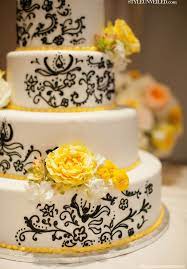 Yellow Black Wedding Cake Black And White Wedding Cake Black Wedding Cakes Gray Wedding Cake
