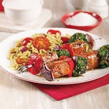 Brochettes De Saucisses Et Legumes Soupers De Semaine Recettes 5 15 Recettes Express 5 15 Pratico Pratique Meals For The Week Recipes Food