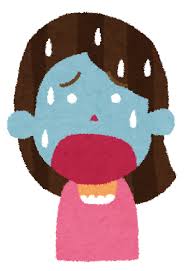 辛い表情の女性のイラスト（6段階）&nbsp;|&nbsp;かわいいフリー素材集&nbsp;いらすとや