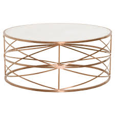 Melrose Round Coffee Table Brushed Rose Gold Antique Coffee Tables Gold Coffee Table Rose Gold Coffee Table