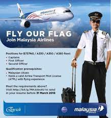 The cadet pilot programme aims to develop selected high calibre students into future professional airline pilots who will play a pivotal role towards the growth of qatar airways' ﬂeets. Fly Gosh Malaysia Airlines Pilot Recruitment 2018 B737ng A330 A350 And A380