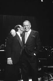 Modern Frame 14x12 (38x33cm) of Paul Anka Kissing Frank Sinatra