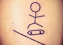 Stickman can fall on the ground, if he is not able to overcome the barriers. Louis Skateboarding Stick Figure Tattoo Stick Figure Tattoo Stick Figures Tattoos