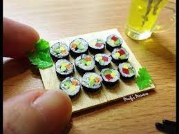 Tutorial Miniature Sushi From Air Dry Clay Air Dry Clay Dry Clay Clay Food