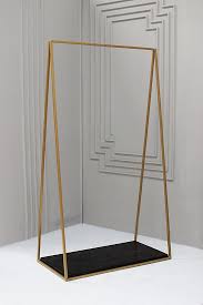 Black And Gold Clothes Rail Large Gold Metal Frame Hanging Rails With Black Ash Bases Display Exhibition Plinths Plinths London Hanging Rail Plinths Storage Stand