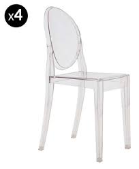 Noir, blanc, rouge, smoke, transparent, rouge. Kartell Victoria Ghost Stacking Chair Transparent Made In Design Uk