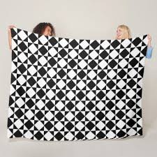 Black And White Pattern Throw Blanket White Black Retro Squares Triangles Pattern Fleece Blanket Retro Gifts Style Cyo Diy Special Idea Unique Custom Gifts Blanket Black Triangle Pattern