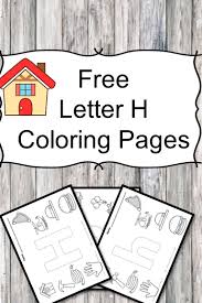 Letter h animal coloring pages for children to print and color; Letter H Coloring Pages