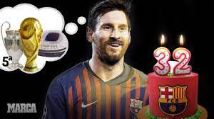 El saludo de cumpleaños de newell's para lionel messi. Fc Barcelona Lionel Messi Cumple 32 Anos Los Retos Que Le Faltan Antes De Colgar Las Botas Y Retirarse Marca Claro Mexico