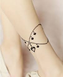 Nueva Llegada De La Mujer Delgada Super Cadena De Amor Impresiones Del Tatuaje Medias De Verano El Mejo Tatuaje De Pulsera Tatuaje De Encaje Tatuajes Tobillo
