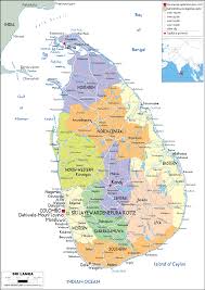 Tourist map of sri lanka. Sri Lanka Map Political Worldometer