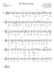 Download The Winter Song Ls Sheet Music For Violin Solo Musescore Com