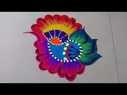 Colourful Shading Attractive Unique Rangoli Designs By Jyoti Raut Youtube Rangoli Designs Rangoli Designs Diwali Easy Rangoli Designs Diwali
