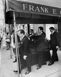 Casket Is Borne Out Of Frank E Campbell Funeral Home After Private Services For Frank Costello Frank Costello Crime Family Franks