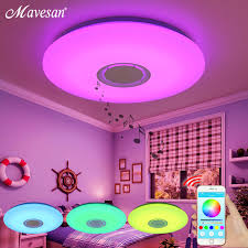 Music Led Ceiling Lights Rgb App And Remote Control Ceiling Lamp Bedroom 25w 36w 52w Living Room Light Lampara De Techo Ceiling Lights Aliexpress